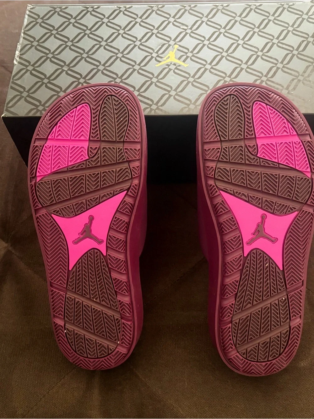 Jordan Women’s Burgundy Slide Sandals. Brand New